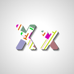 Colorful letter alphabet, abstract illustration