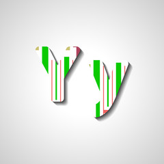 Colorful letter alphabet, abstract illustration