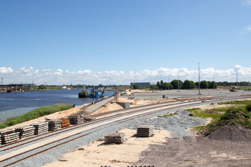 Fototapeta na wymiar new commercial dock construction