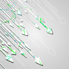 Arrow design background, dynamic illustration.