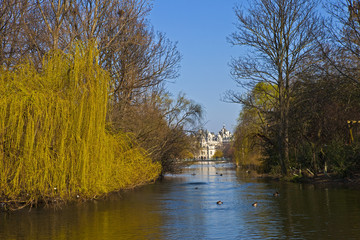 Fototapeta na wymiar View from St. James's Park in London