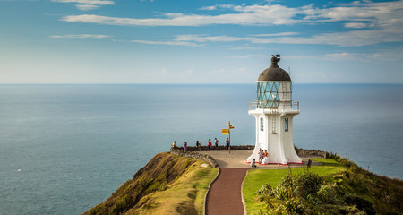 Fototapeta na wymiar Cape Reinga Lighthouse, północny brzeg Nowej Zelandii