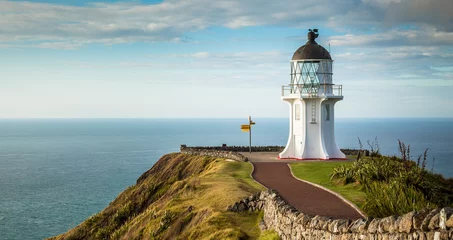 Schilderijen op glas Cape Reinga Lighthouse, noordrand van Nieuw-Zeeland © Sunreal