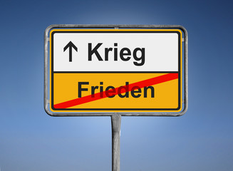 Obraz premium Krieg / Frieden