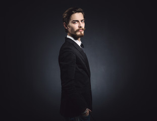 Obraz premium Picture of an elegant young fashion man