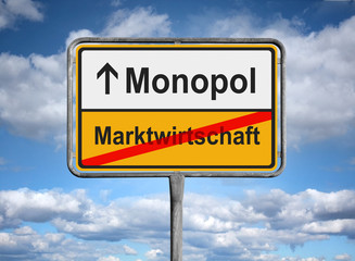 Obraz premium Monopol / Marktwirtschaft