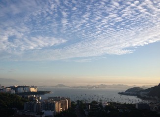 Fototapeta premium Beautiful sunrise at Guanabara bay, Rio de Janeiro