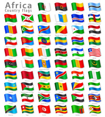 Vector African National Flag Set