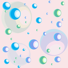 Illustration of anycolours bubble on the pale pink background