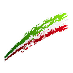 Graphic design with the colors of the Italian flag