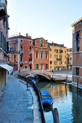 Fototapeta na wymiar Canal in Venice, Italy