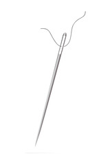a vector illustration of a needle with thread