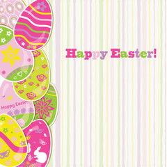 Easter background with paper eggs