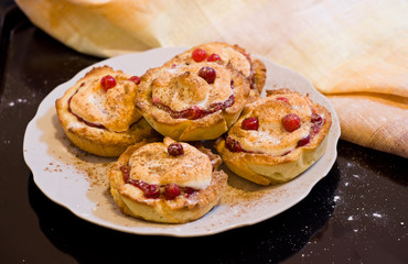 homemade cakes with cranberries