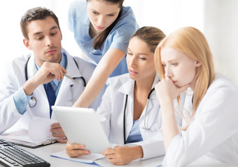 team or group of doctors working