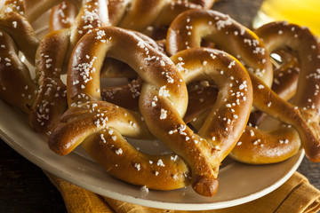 Homemade Soft Pretzels with Salt