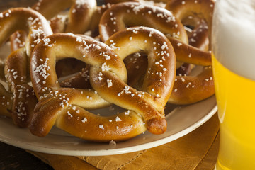 Homemade Soft Pretzels with Salt