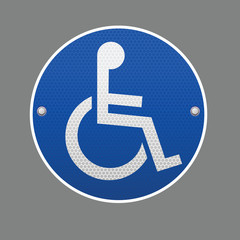 Disabled wheelchair sign