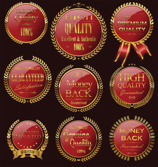 Set of vintage premium quality stickers and elements