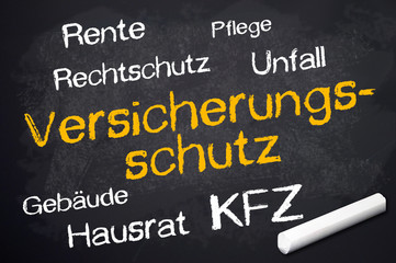 Kreidetafel mit Versicherungsschutz