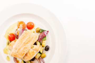 fish with vegetables
