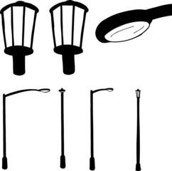Silhouette Street Lamps