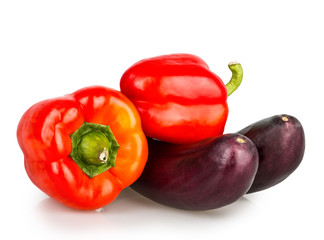 eggplant and pepper