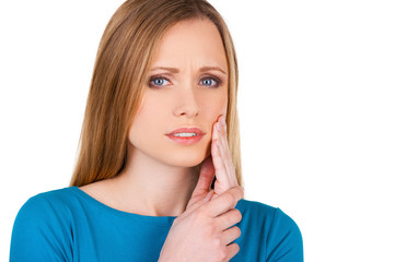 Suffering from toothache.