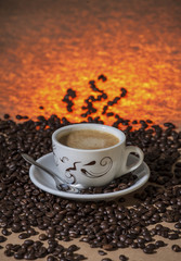 Cup of regular coffee.