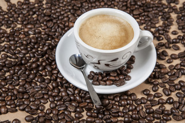 Cup of regular coffee.