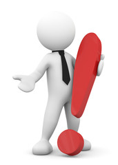 omino bianco con punto esclamativo