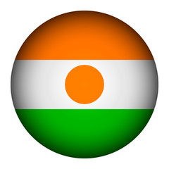 Niger flag button.