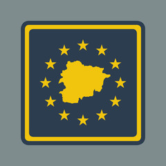 Andorra European flag button