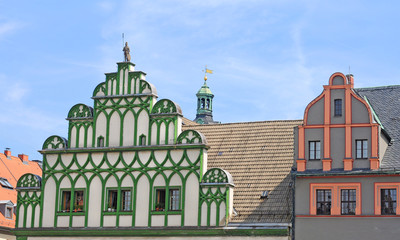 Fototapeta premium Colourful baroque gables in Weimar, Thuringen