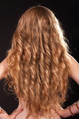Beautiful blong hair long curly healthy