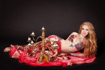 belly dancer woman dancing bellydance