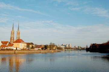 The city of Wroclaw, Poland