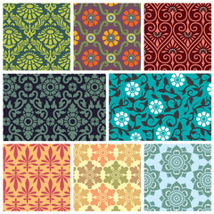 floral pattern collection, pattern swatches included