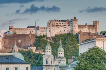 Hohensalzburg Castle (Festung Hohensalzburg) at Salzburg, Austri