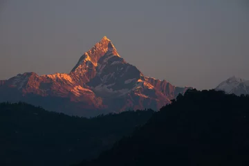 Poster Machapuchare at sunrise, Pokhara, Nepal © ykumsri