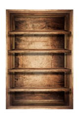 Wooden shelves