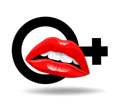 Lip and Female Icon