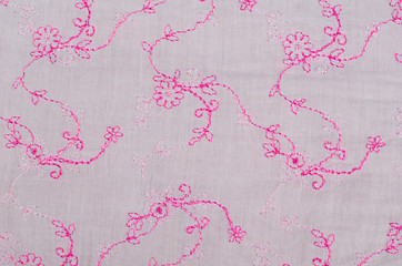 Pink embroidery