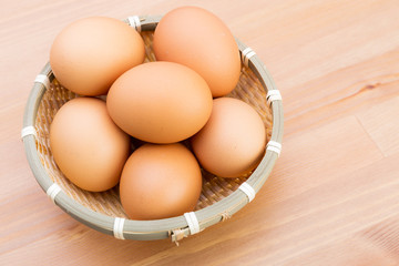 Egg in basket