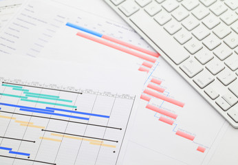 Gantt chart and keyboard