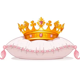 Gordijnen Crown on the pillow © Anna Velichkovsky
