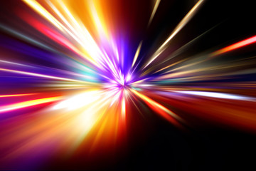 Fototapeta premium speed motion on night road