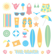 Vector Set: Beach Fun Objects