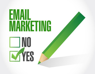 yes to email marketing illustration design