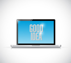 good idea laptop message illustration design